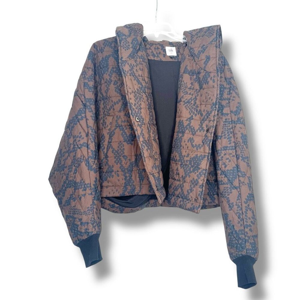 Wrap Up Puffer By Cabi In Brown Python Snake Prin… - image 3